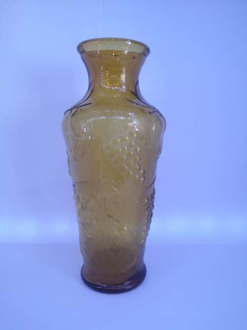 Amber glass vase - made in Italy