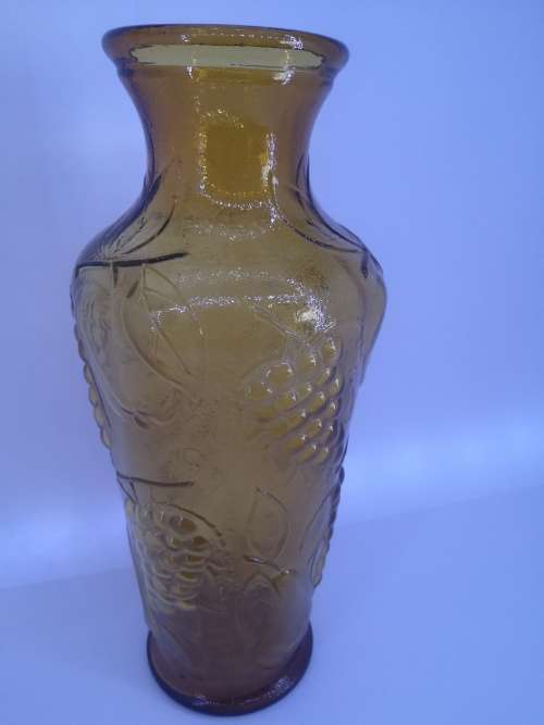 Amber glass vase - made in Italy