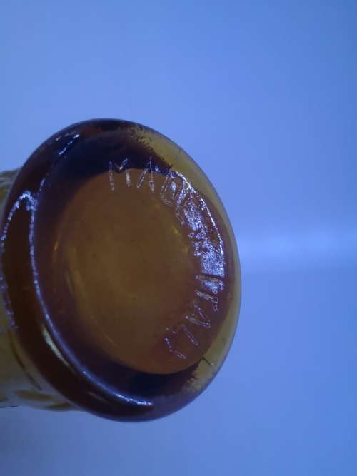 Amber glass vase - made in Italy