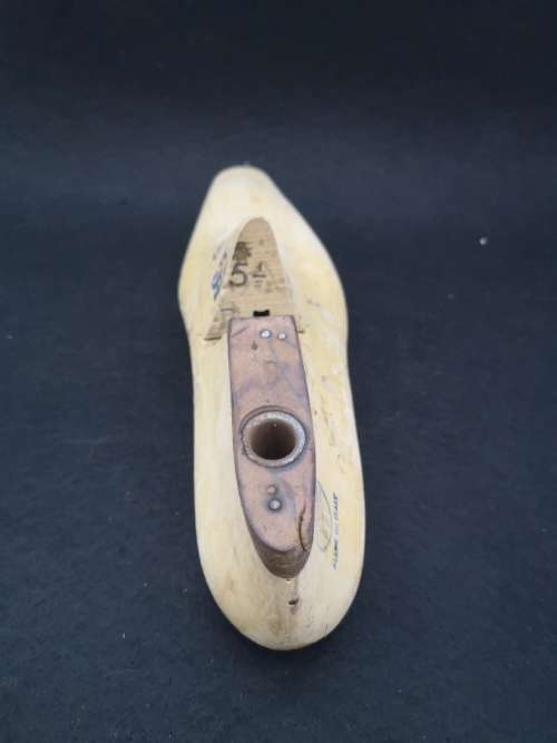 Wooden shoemakers` shoe last / form Cobbler