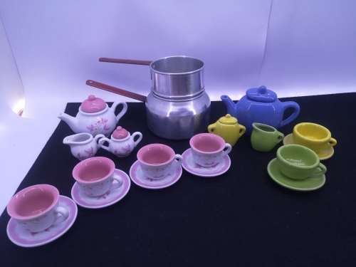 Tea time Kiddies combo -tea sets and double boiler  no lid