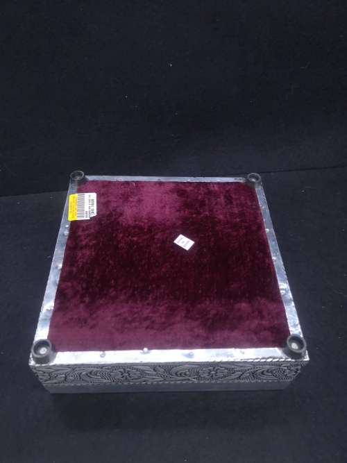 Indian handmade metal covered jewelry box