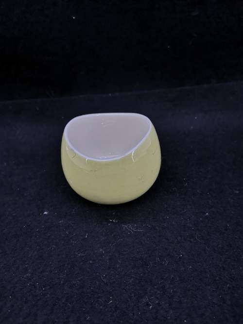 Continental china yellow sugar bowl