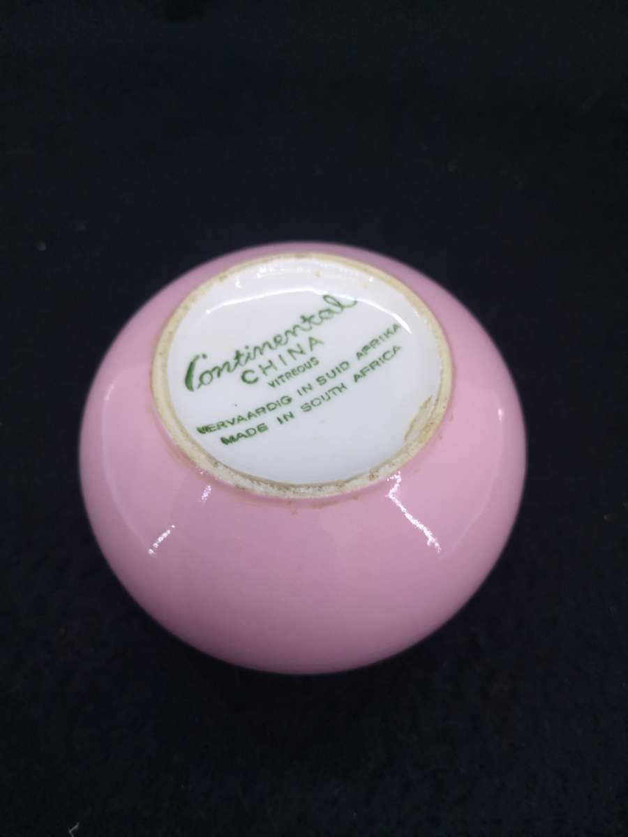 Pink Continental china sugar bowl