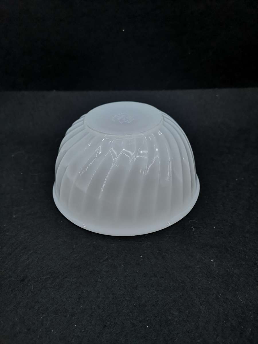 Vintage Fire King white swirl bowl made in USA