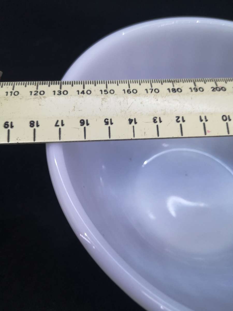 Vintage Fire King white swirl bowl made in USA