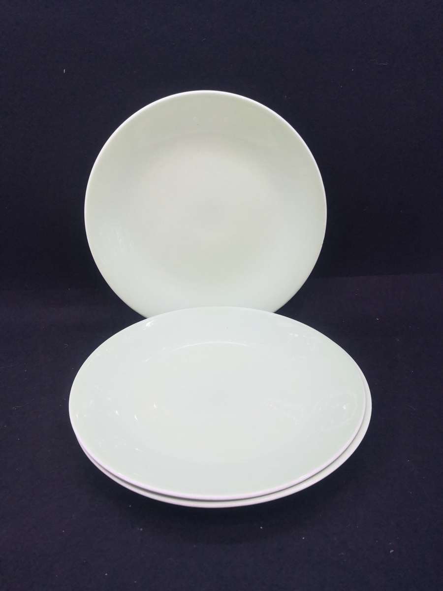 Continental China green dinner plates