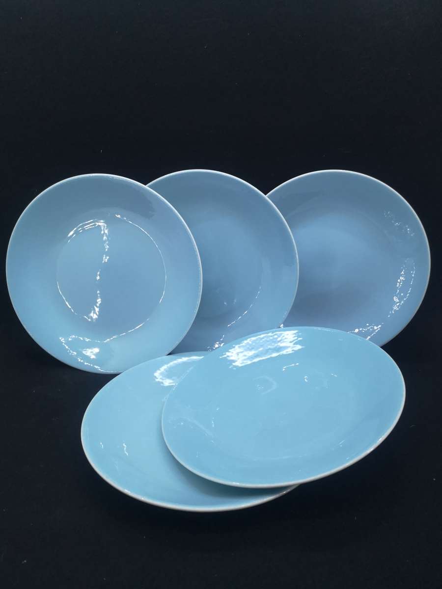 Continental China blue dinner plates