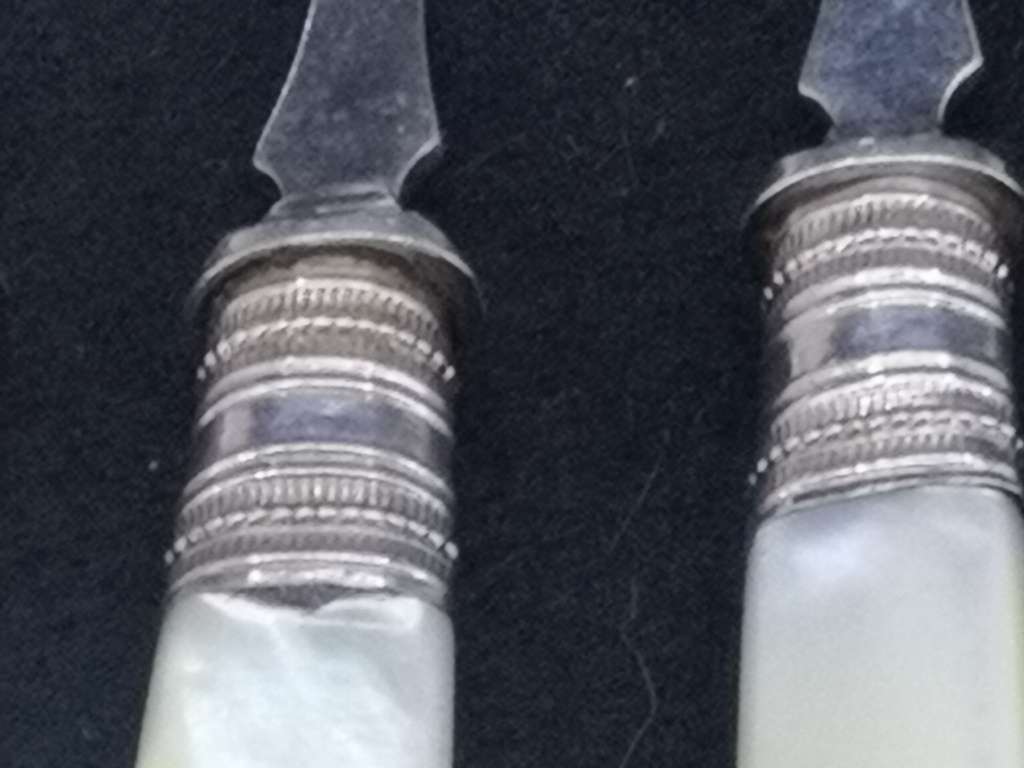 Mother of pearl fish knifes and forks set