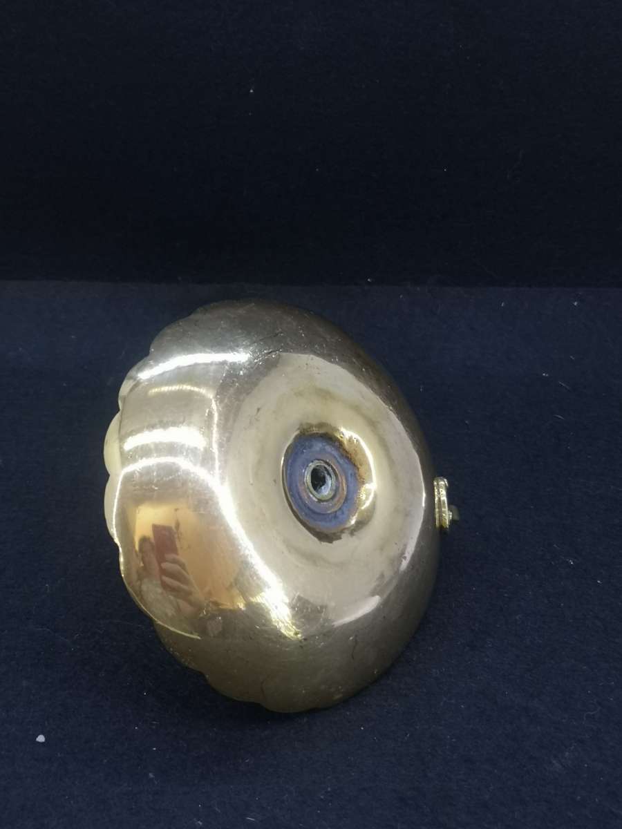 Solid antique brass candle holder/chamber stick