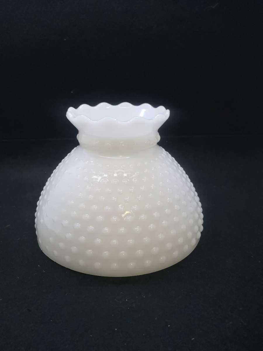 Hobnail milk glass lamp shade