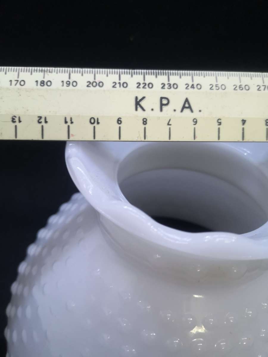 Hobnail milk glass lamp shade