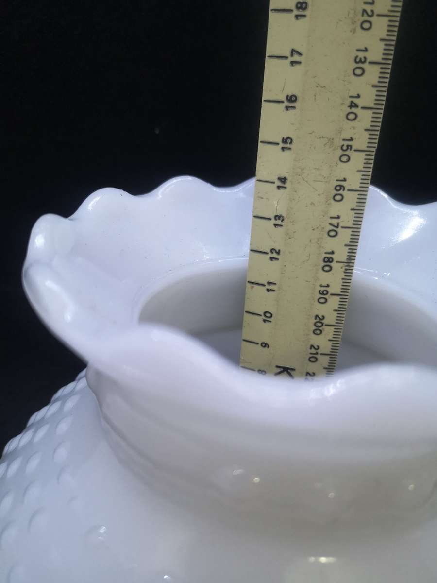 Hobnail milk glass lamp shade