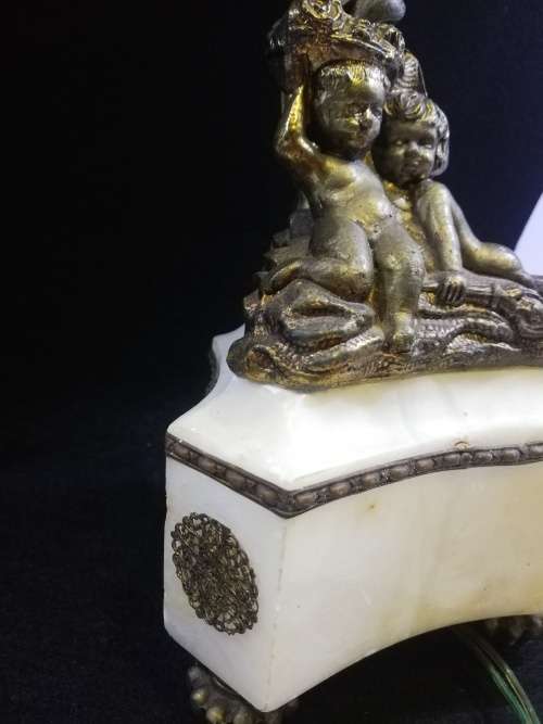 Angel and marble lamp