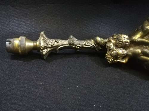 Angel and marble lamp