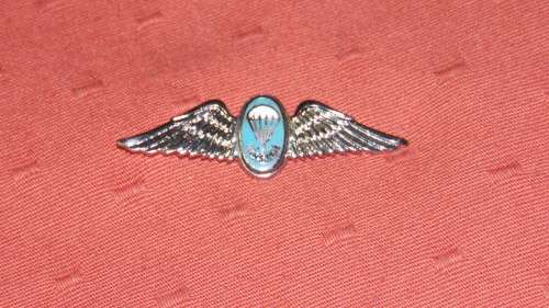 SA PARACHUTE STATIC LINE INSTRUCTOR MESS DRESS WING ALL PINS