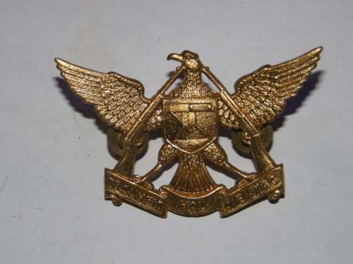 REGIMENT DEWET BRASS CAP BADGE