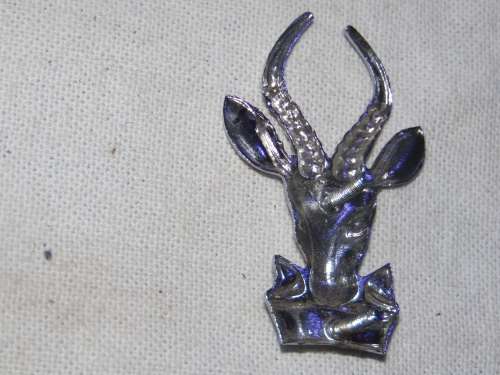 INFANTRY CHROME CAP BADGE WITH SCREWS