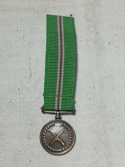 TRANSKEI MILITARY RULE MINIATURE MEDAL
