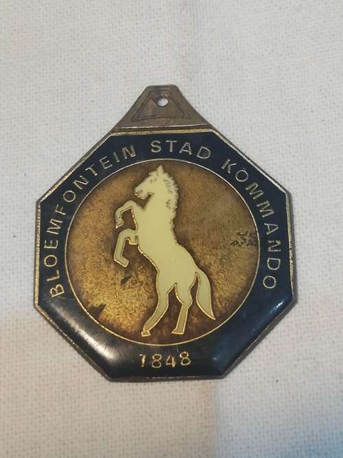BLOEMFONTEIN STAD KOMMANDO MEDALLION