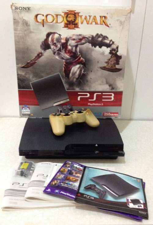 Sony Playstation 3 God of War Edition 250 gig GOW Sixaxis Dualshock 3 Controller + GOW Game