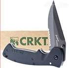 CRKT Crawford Kasper Black Teflon Tactical Knife Linerlock LAWKS System # 6783Z