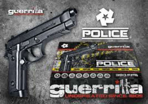 Guerrilla Police CO2 Pistol 4.5mm BB with Realistic Blowback Full Metal