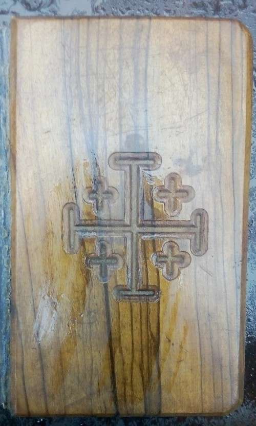 Olive Wood Servicemen Pocket Bible from World War II