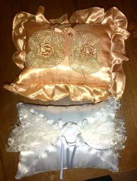 2 Handmade Ring Pillows for 1 Bid