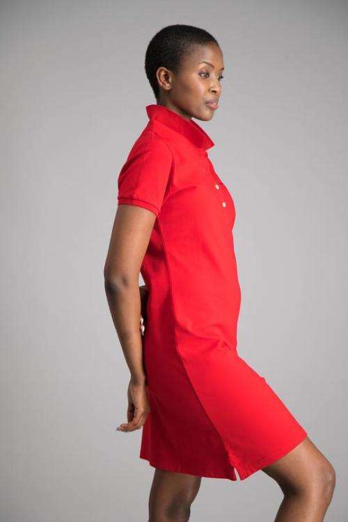 Aca Joe Red Ladies Signaute Dress - Medium