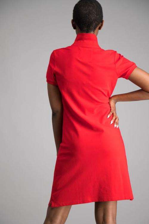 Aca Joe Red Ladies Signaute Dress - Medium