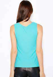 MANGO Ladies Medium Teal Textured Shirt - size medium