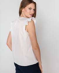 TOM TAILOR DENIM - White 100% Cotton Top - XS