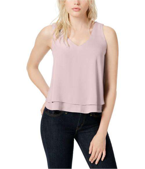 BAR III Ruffle Hem Shirt - Pink - Large