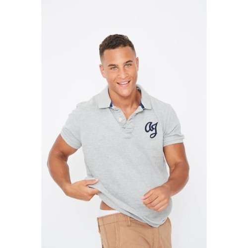 ACA JOE mens grey golfer - big logo