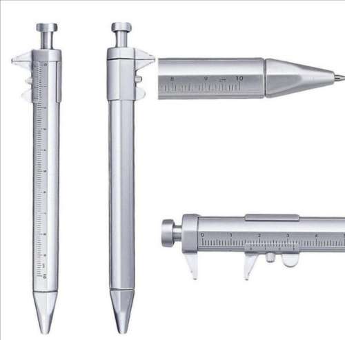 Pen Vernier Calliper Stationery Roler Ball Pen Ruler Measuring Tool