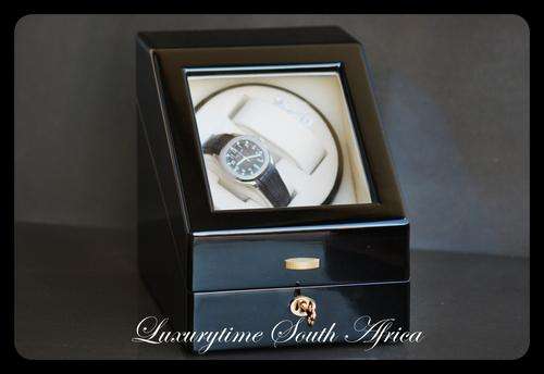 Rolex , Breitling ,Tag Heuer etc Watch Winder - Double(2)Black Laquer Finish + 3 storage