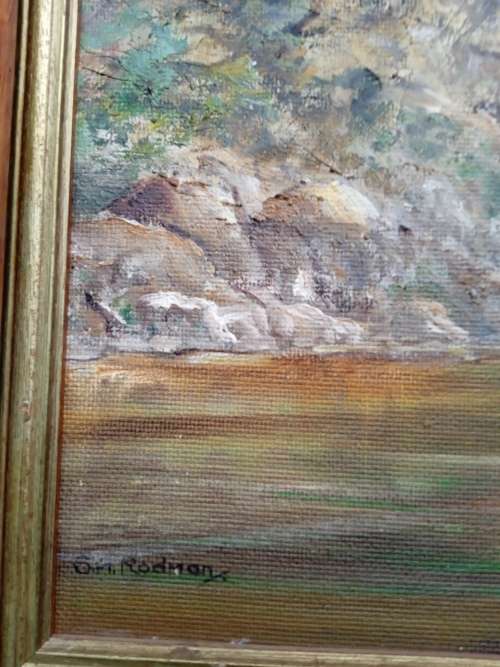 VERY OLD OILS ON CANVAS SIGNED S M RODMAN. A MUST HAVE!!!