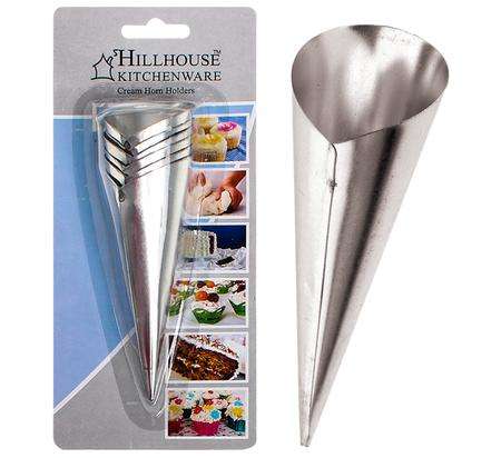 Baking Cream Horns Cones 4.5" long, Set of 12 Molds