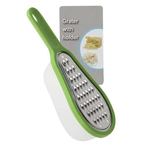 STAINLESS STEEL GRATER WITH CONTAINER HOLDER 7"