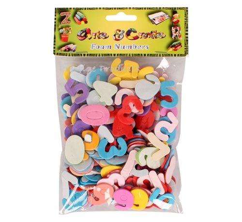 PACK of FOAM SELF-ADHESIVE NUMBERS - 100 pieces
