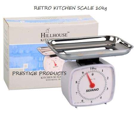 RETRO KITCHEN SCALE WITH METAL TRAY - 10 kg