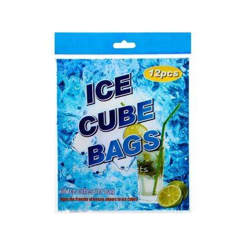 Ice Cube Bags - Pack of 12 Bags , Each Bag Makes 28 Cubes