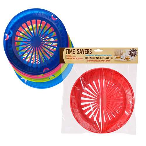 1 pack of 4  PAPER PLATE HOLDERS - PLASTIC