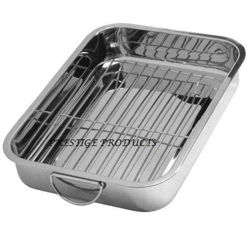 QUALITY STAINLESS STEEL 35cm TRAY WITH GRILL
