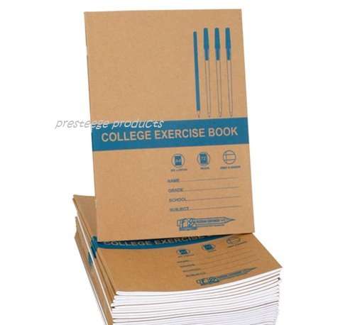 STATIONERY OFFICE SUPPLIES - A4 College Exercise Book  72 Page, Feint Ruled with Margin