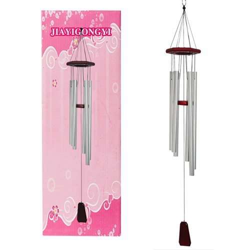 6 RODS - Silver Metal Tube Wind Chime  80cm