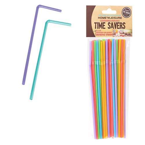 Flexible Drinking Straws  Pack 40, 22,5cm