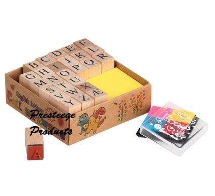 Alphabet Rubber Stamp & Ink Set