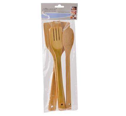 NATURAL BAMBOO Wooden Utensil Set  4 Pieces